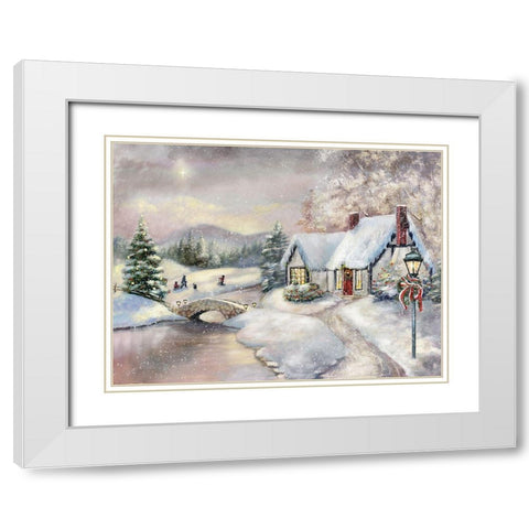Twilight Magic White Modern Wood Framed Art Print with Double Matting by Brooks, Donna