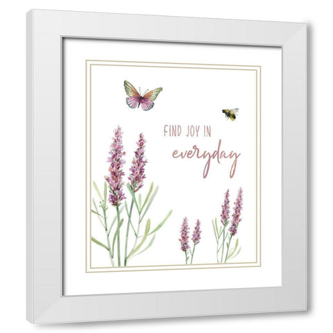 Find Joy White Modern Wood Framed Art Print with Double Matting by Robinson, Carol