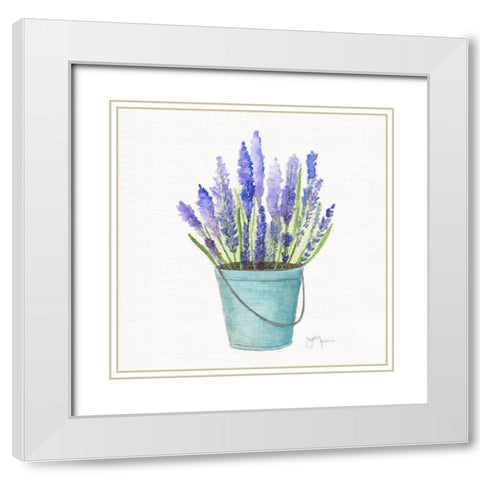 Herbes en Pot II White Modern Wood Framed Art Print with Double Matting by Tava Studios