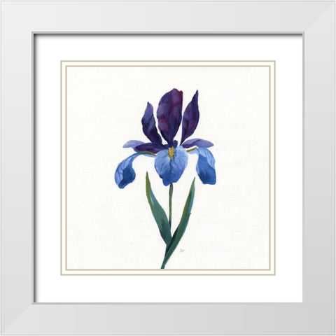 Simple Botanical II White Modern Wood Framed Art Print with Double Matting by Nan