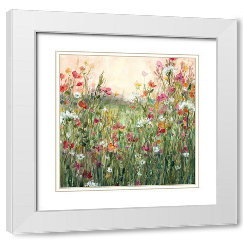 Spring in Full Bloom White Modern Wood Framed Art Print with Double Matting by Robinson, Carol