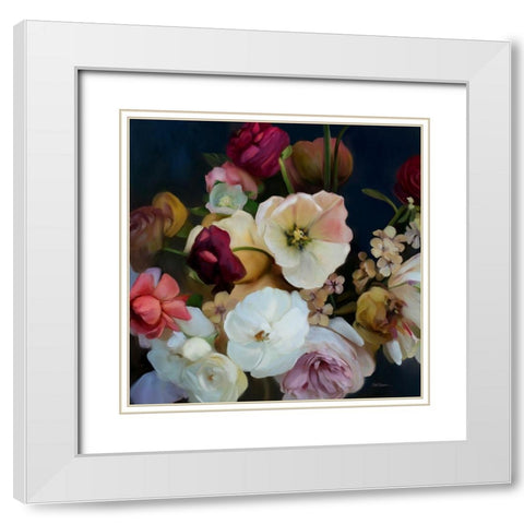 Royal Bouquet White Modern Wood Framed Art Print with Double Matting by Robinson, Carol