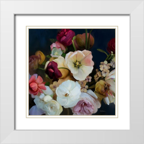 Royal Bouquet White Modern Wood Framed Art Print with Double Matting by Robinson, Carol