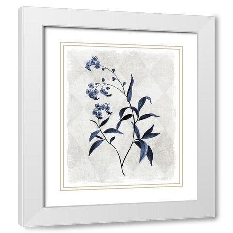 Harlequin Botanical I White Modern Wood Framed Art Print with Double Matting by Robinson, Carol