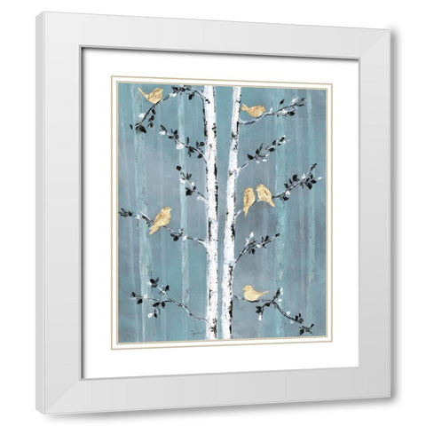 Sound of Spring White Modern Wood Framed Art Print with Double Matting by Tava Studios