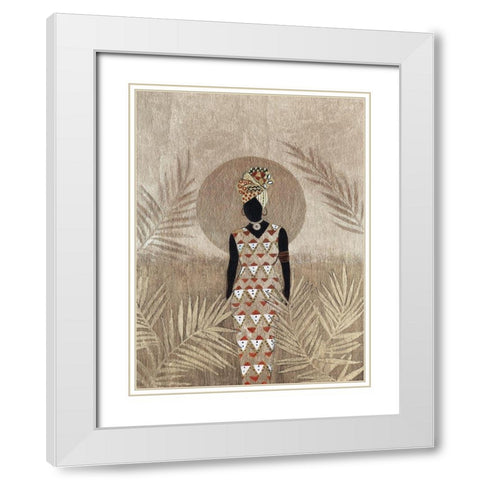 Luna Beauty I White Modern Wood Framed Art Print with Double Matting by Tava Studios