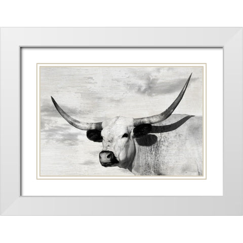 Buttercup White Modern Wood Framed Art Print with Double Matting by Ditto, Larry