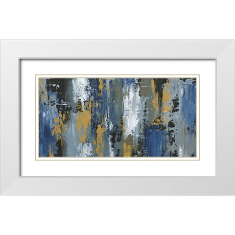 Abstract Play White Modern Wood Framed Art Print with Double Matting by Nan