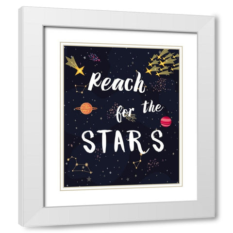 To the Stars White Modern Wood Framed Art Print with Double Matting by Murray, Amanda