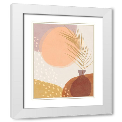 Sedona Sunset White Modern Wood Framed Art Print with Double Matting by Jill, Susan