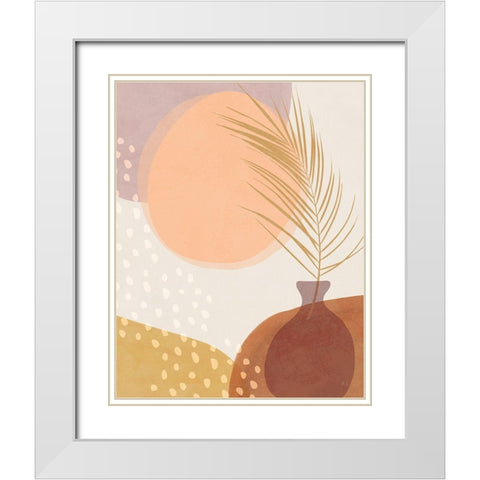 Sedona Sunset White Modern Wood Framed Art Print with Double Matting by Jill, Susan