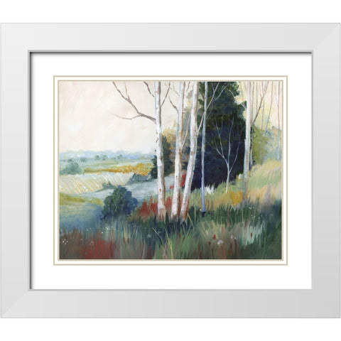 Aspen Ridge White Modern Wood Framed Art Print with Double Matting by Nan