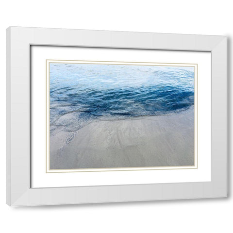 Aegean Blue Water White Modern Wood Framed Art Print with Double Matting by Nan
