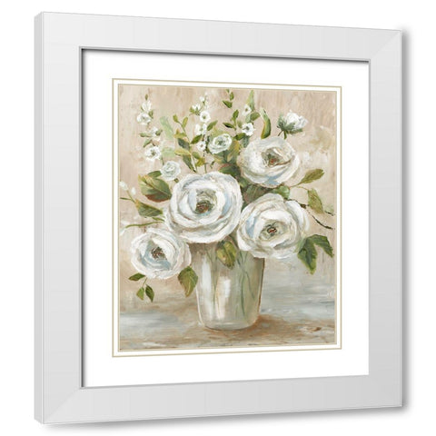 Astor Place White Modern Wood Framed Art Print with Double Matting by Nan