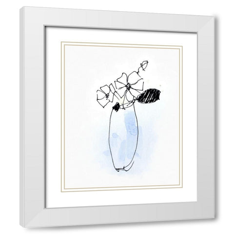 Petite Arrangement IV White Modern Wood Framed Art Print with Double Matting by Swatland, Sally