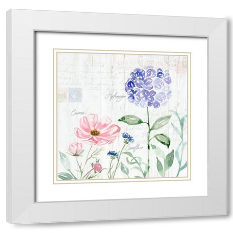 Garden Love Letters III White Modern Wood Framed Art Print with Double Matting by Brockmon, Kristen