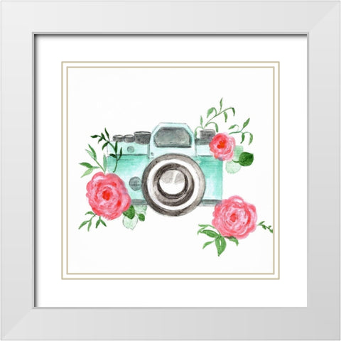 Vintage Shoot White Modern Wood Framed Art Print with Double Matting by Tava Studios