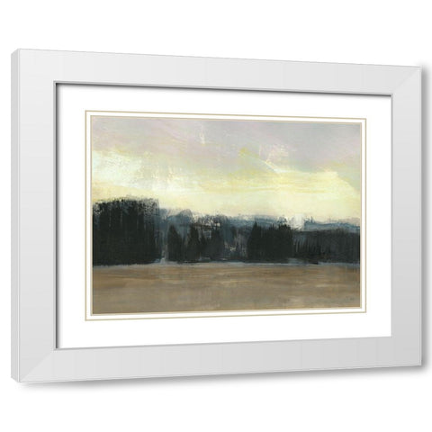 Mountain Frost White Modern Wood Framed Art Print with Double Matting by Jill, Susan