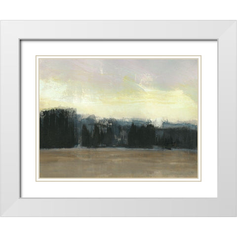 Mountain Frost White Modern Wood Framed Art Print with Double Matting by Jill, Susan