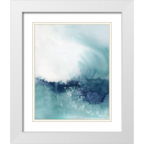 Wispy Waves II White Modern Wood Framed Art Print with Double Matting by Robinson, Carol