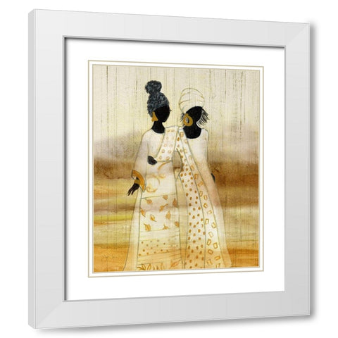 Walk By Faith White Modern Wood Framed Art Print with Double Matting by Tava Studios