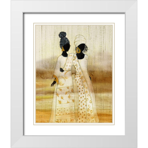 Walk By Faith White Modern Wood Framed Art Print with Double Matting by Tava Studios