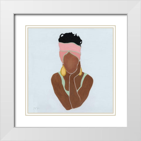 Beauty All That II White Modern Wood Framed Art Print with Double Matting by Tava Studios