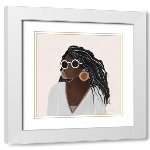 Beauty All That III White Modern Wood Framed Art Print with Double Matting by Tava Studios