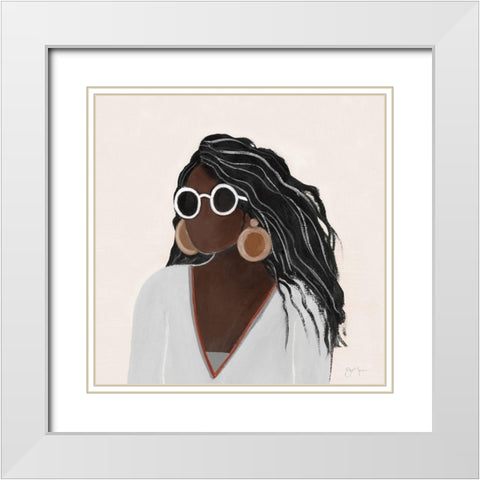 Beauty All That III White Modern Wood Framed Art Print with Double Matting by Tava Studios