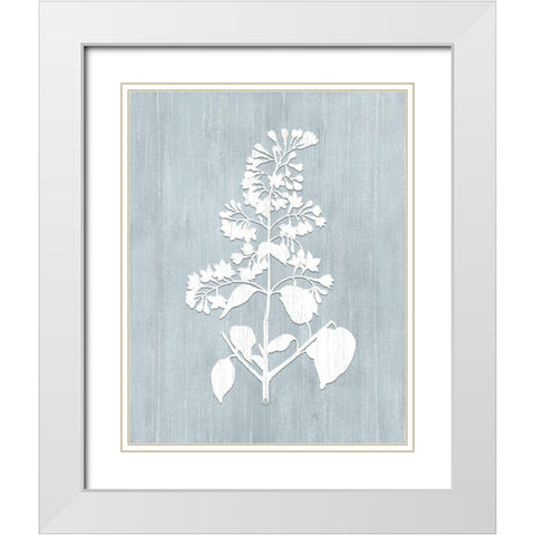 Botany Beauty IV White Modern Wood Framed Art Print with Double Matting by CAD Designs