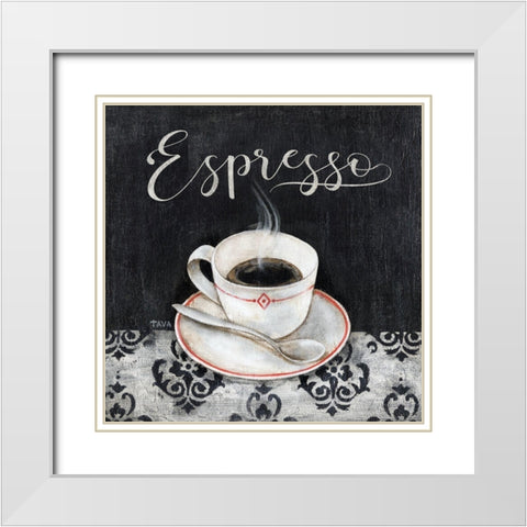 Specialty Espresso White Modern Wood Framed Art Print with Double Matting by Tava Studios