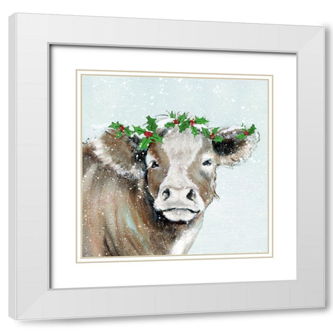 Holly Pasture I White Modern Wood Framed Art Print with Double Matting by Tava Studios