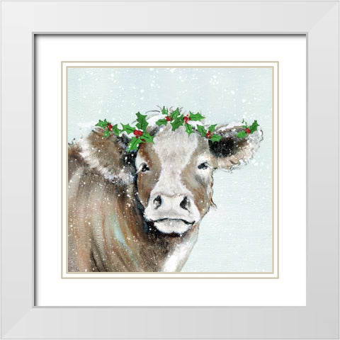 Holly Pasture I White Modern Wood Framed Art Print with Double Matting by Tava Studios