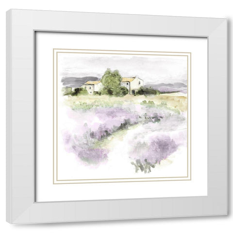Elegant Lavender I White Modern Wood Framed Art Print with Double Matting by Tava Studios
