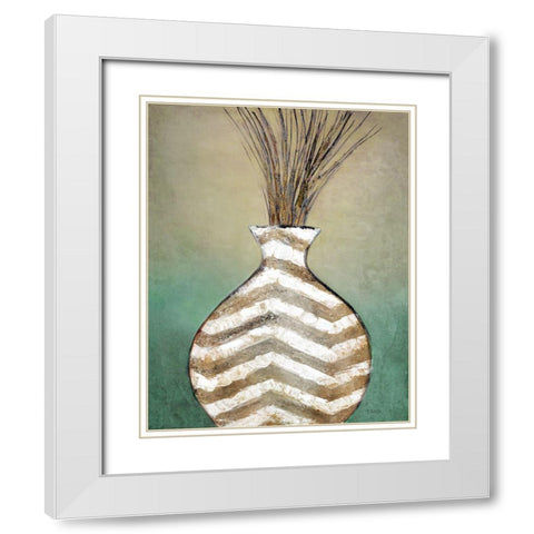 Global Vessel I White Modern Wood Framed Art Print with Double Matting by Tava Studios