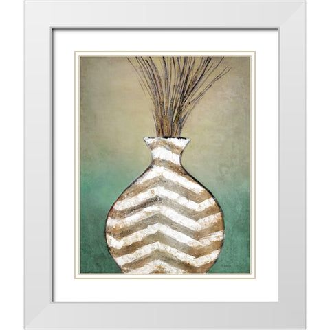 Global Vessel I White Modern Wood Framed Art Print with Double Matting by Tava Studios