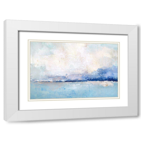 Symphony Bay White Modern Wood Framed Art Print with Double Matting by Tava Studios