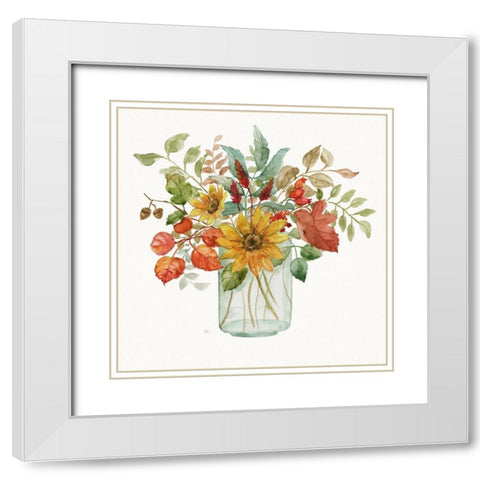 Autumn Fresh I White Modern Wood Framed Art Print with Double Matting by Nan