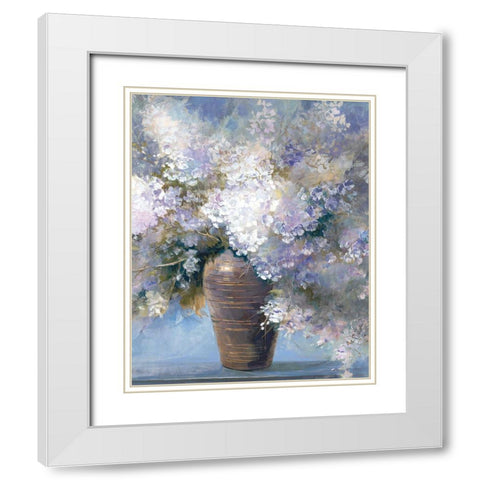 Lavender Explosion Revisited White Modern Wood Framed Art Print with Double Matting by Ichikawa, Yumiko