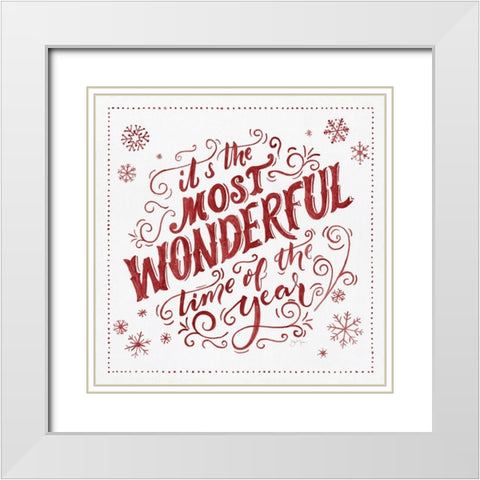 Most Wonderful White Modern Wood Framed Art Print with Double Matting by Tava Studios