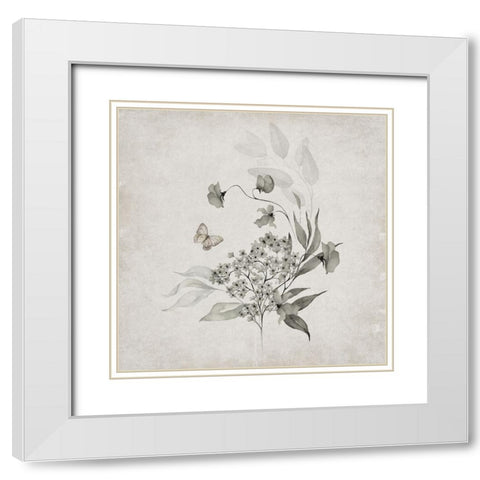 Vintage Arrangement I White Modern Wood Framed Art Print with Double Matting by Jill, Susan
