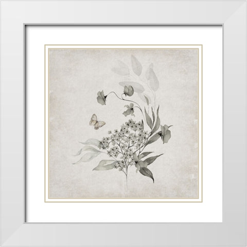Vintage Arrangement I White Modern Wood Framed Art Print with Double Matting by Jill, Susan