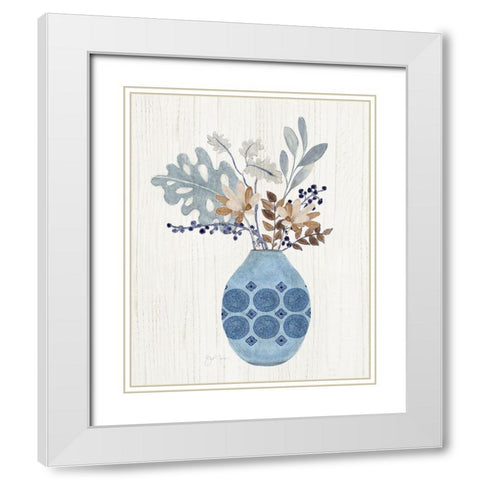 Boho Arrangement II White Modern Wood Framed Art Print with Double Matting by Tava Studios