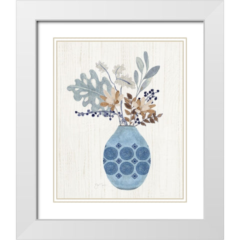 Boho Arrangement II White Modern Wood Framed Art Print with Double Matting by Tava Studios