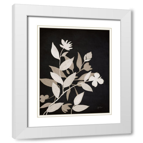 Midnight Silhouette I White Modern Wood Framed Art Print with Double Matting by Tava Studios