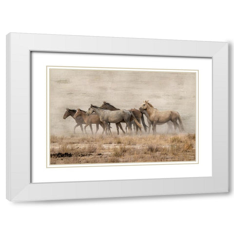 Roaming Free White Modern Wood Framed Art Print with Double Matting by Delimont, Danita