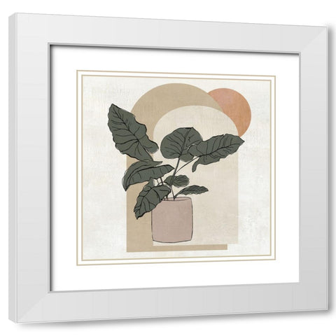 Santa Fe Evening I White Modern Wood Framed Art Print with Double Matting by Tava Studios