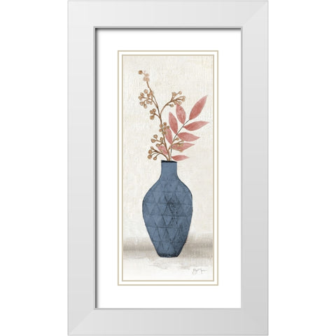 Blush Meadow Picks I White Modern Wood Framed Art Print with Double Matting by Tava Studios