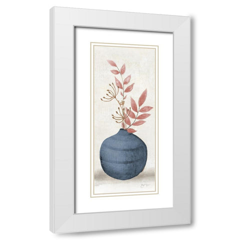 Blush Meadow Picks II White Modern Wood Framed Art Print with Double Matting by Tava Studios
