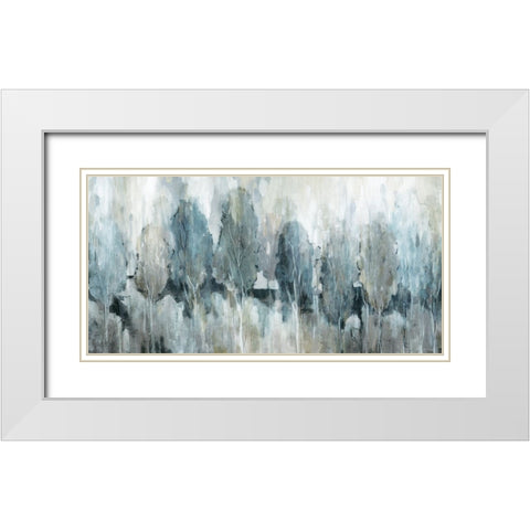 Bright Indigo Groves White Modern Wood Framed Art Print with Double Matting by Robinson, Carol